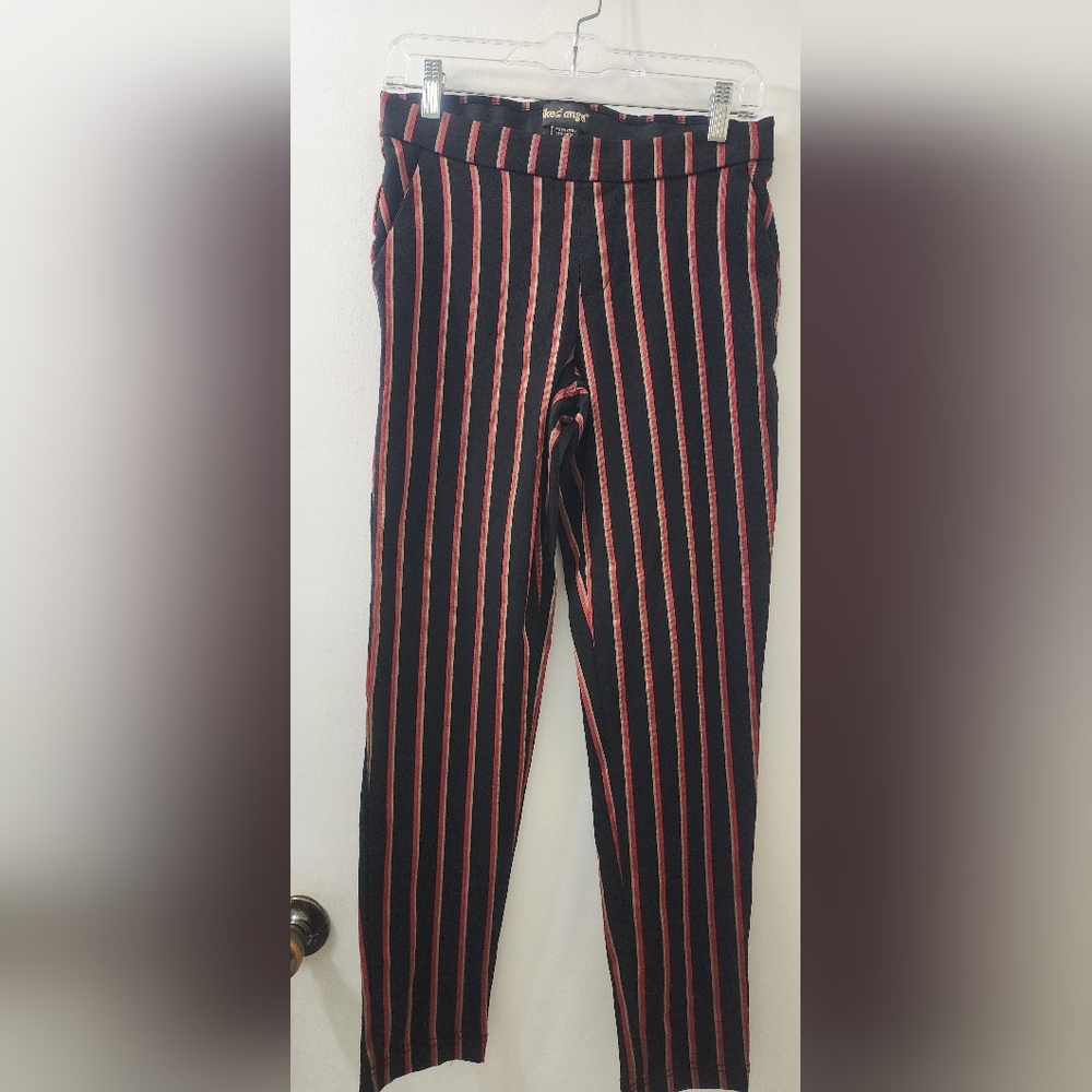 Black, Red‎ And Gold Striped Pants